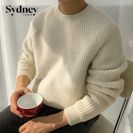Ribbed Korean Knit Pullover